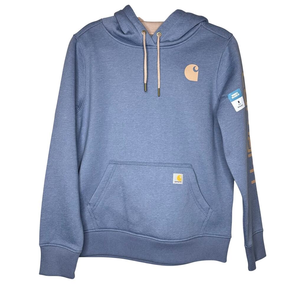 Carhartt Iconic Clarksburg Logo Relaxed Fit Hoodie Sweatshirt Size Medium NWT
